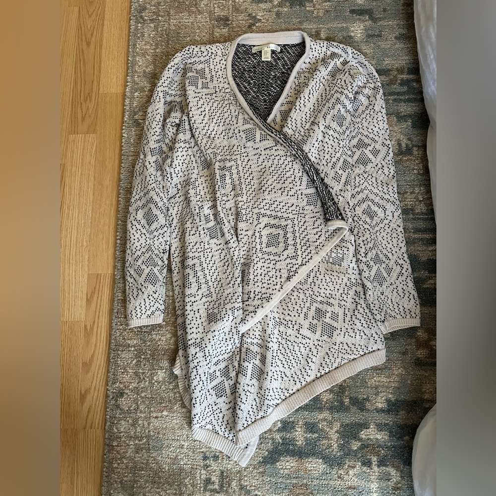 Kaisely 100% Cotton Cream and Black Sweater